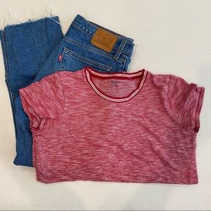 Madewell Whisper Cotton Crewneck Ringer Tee